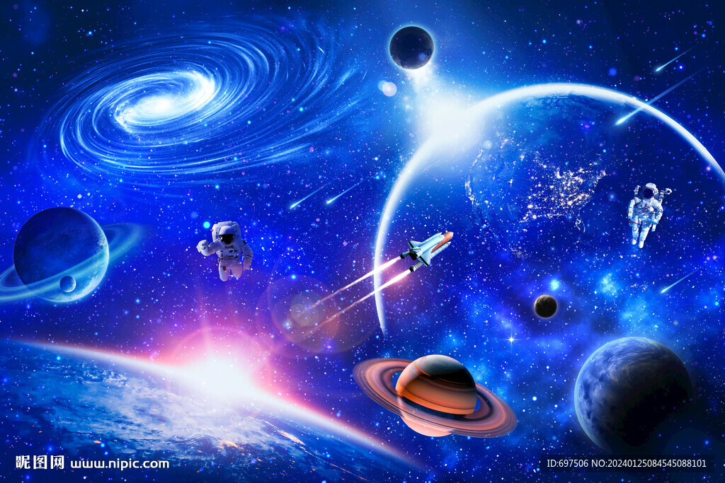 外太空星球银河黑洞宇宙星空背景