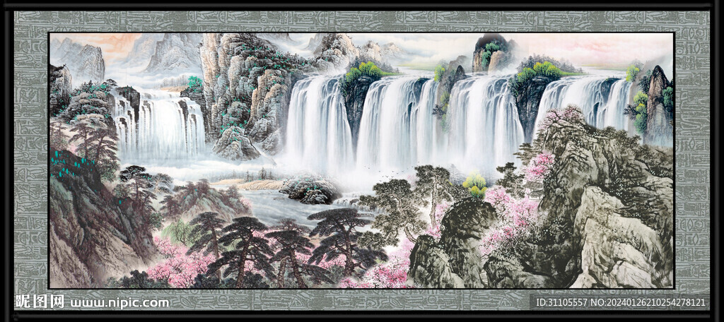 山水画风景 