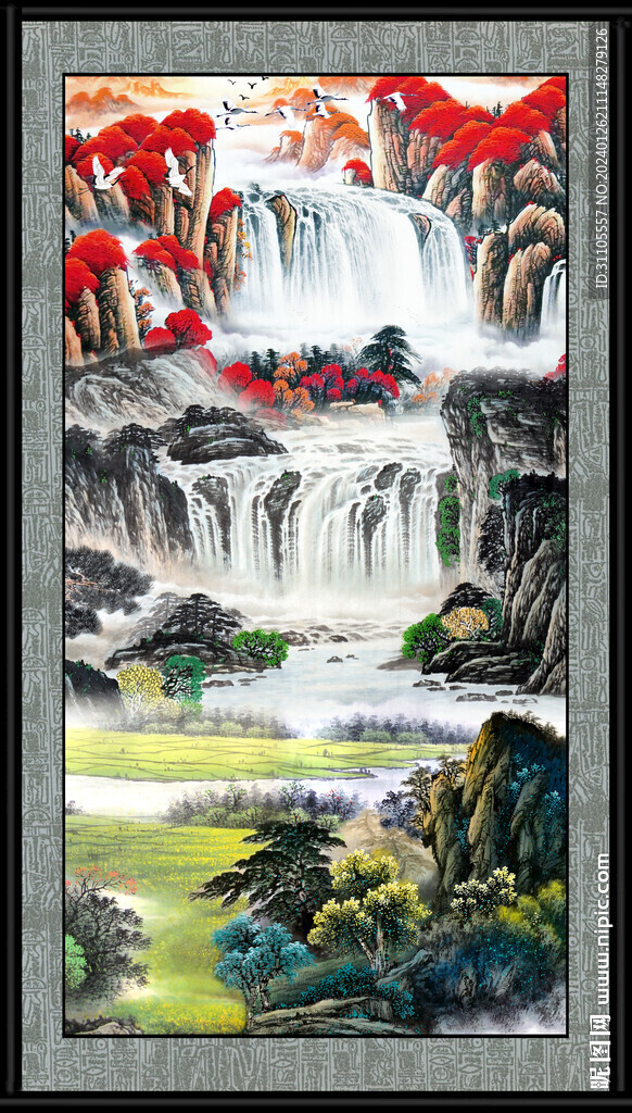 山水画风景 