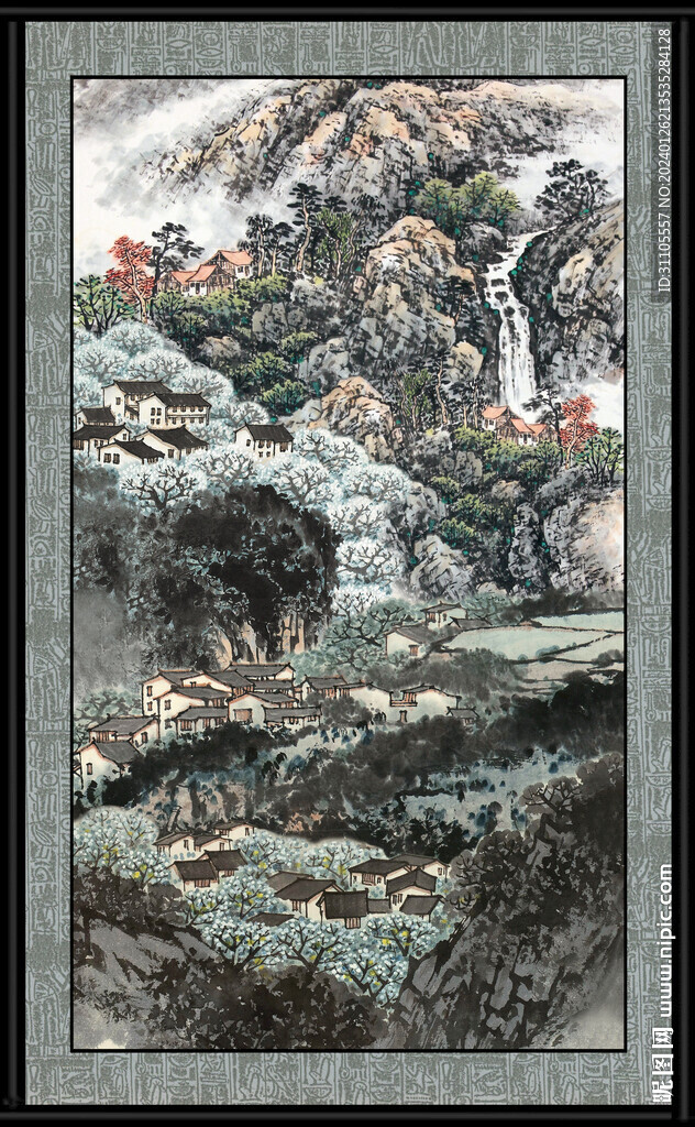山水画风景 