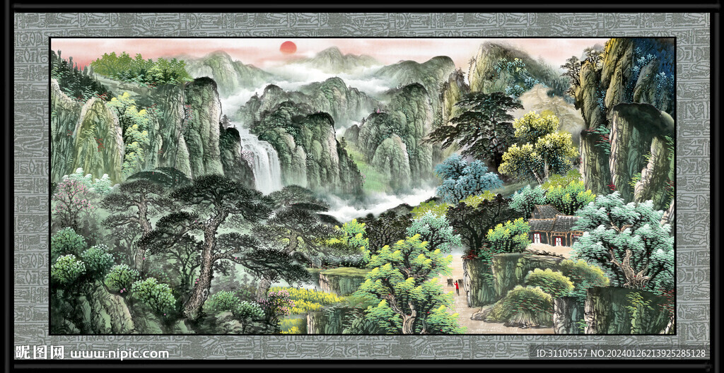 山水画风景 
