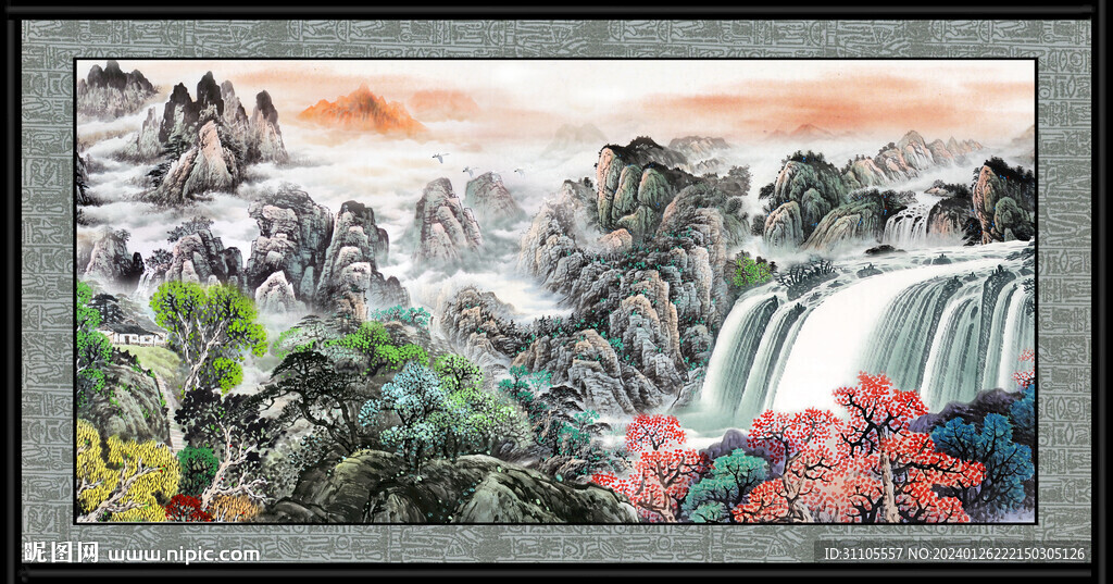 巨幅山水画 