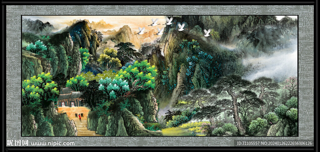 风景山水画 