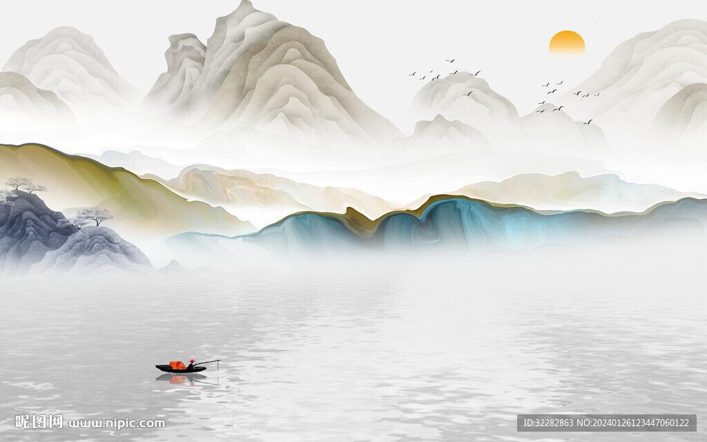 人气 意境新山水画 TiF分层