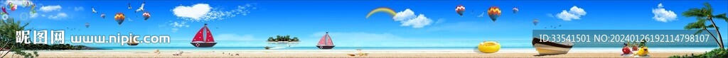 蓝天 白云 大海沙滩
