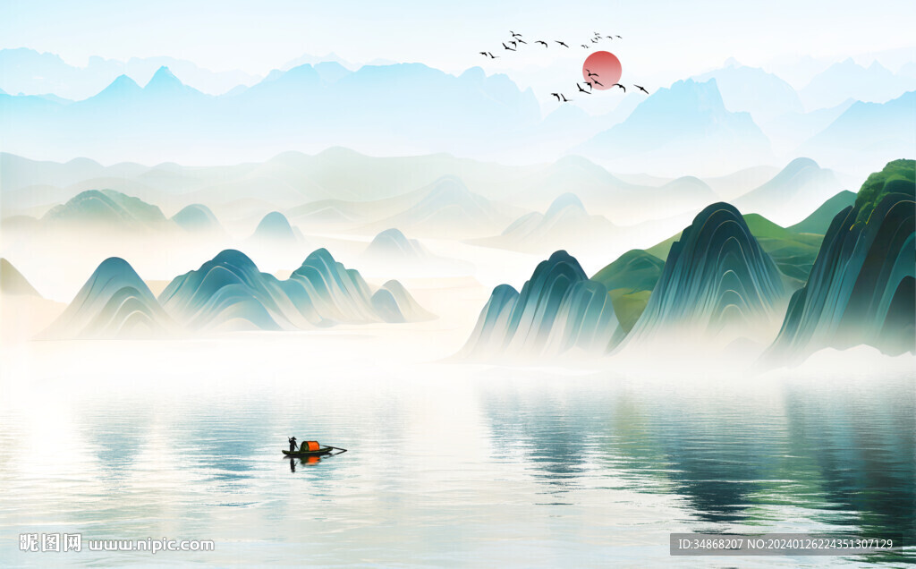 新中式山水画