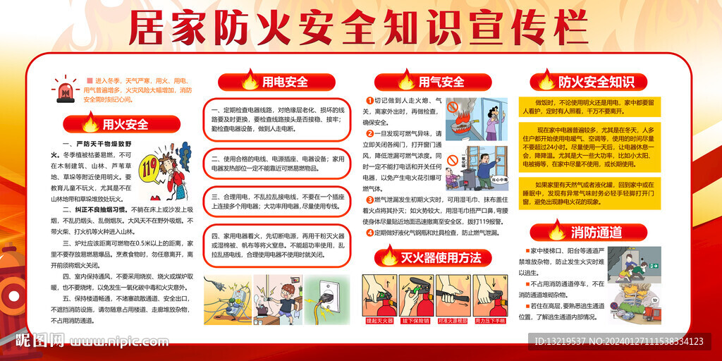 预防火灾宣传栏