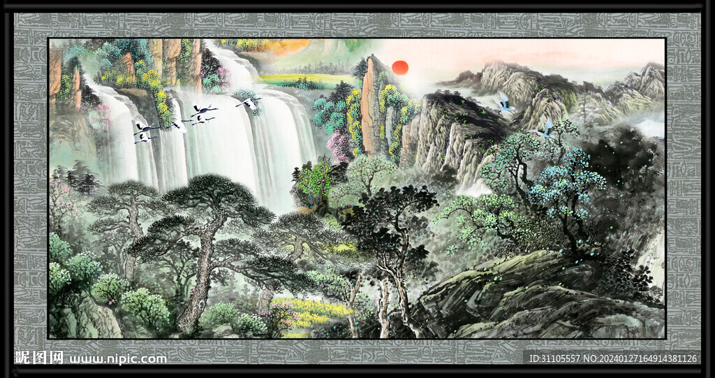 巨幅山水画