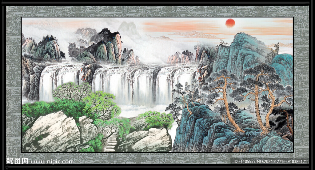 巨幅山水画 