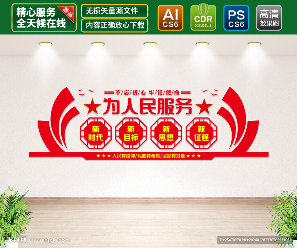 为人民服务文化墙