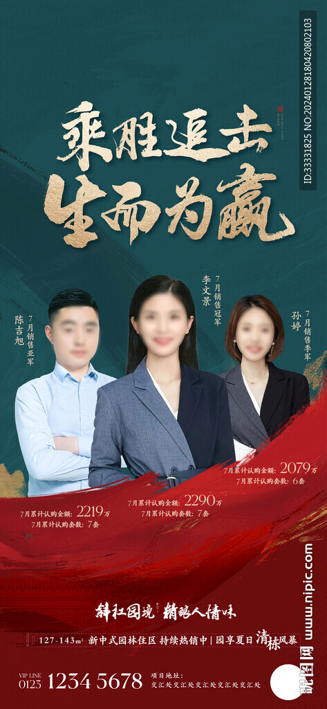 销冠人物海报