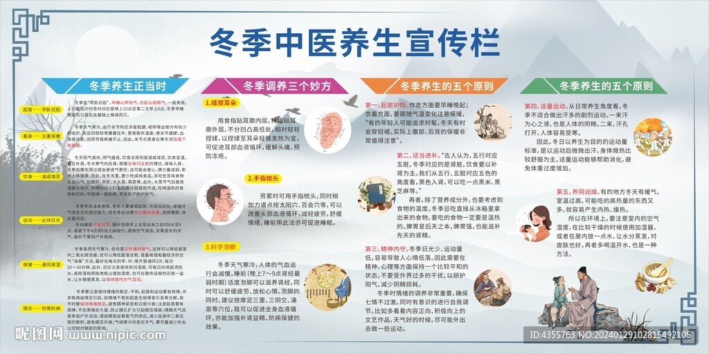 冬季中医养生宣传栏