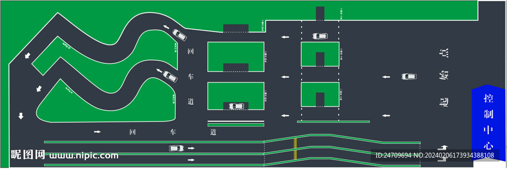 驾考科二平面线路图