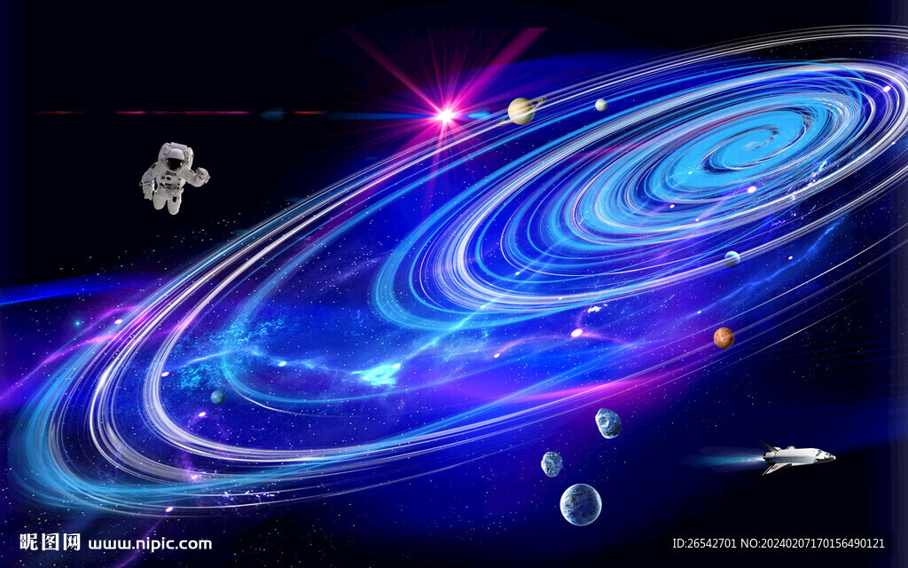 蓝色星空旋涡星系