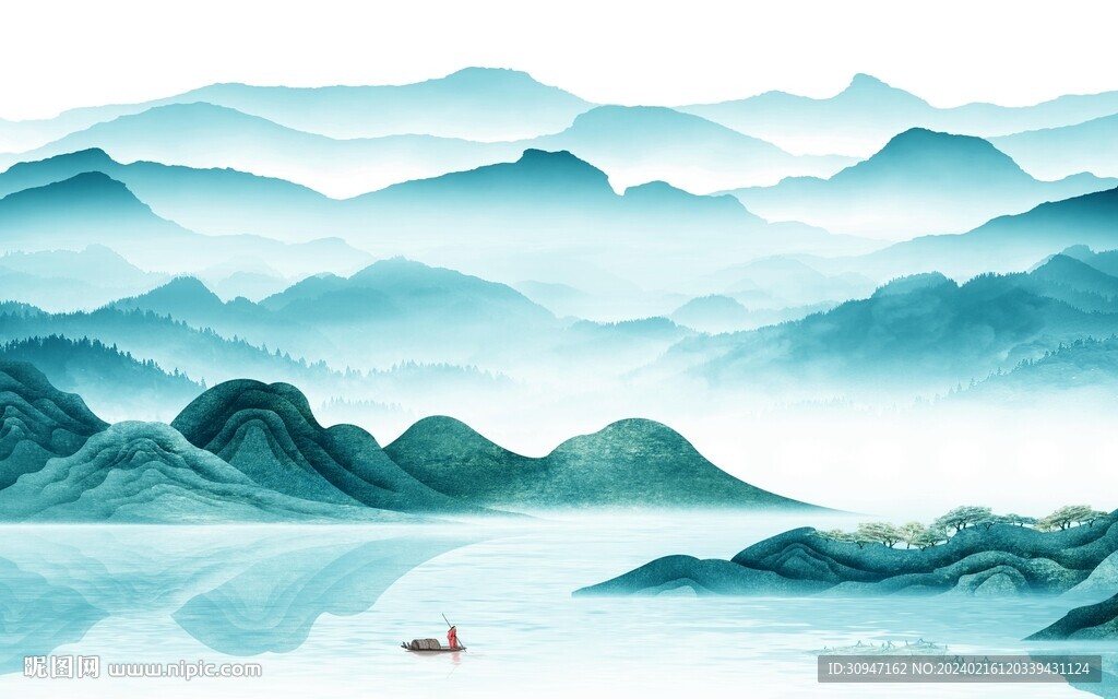 现代 简意中式山水 TIF分层