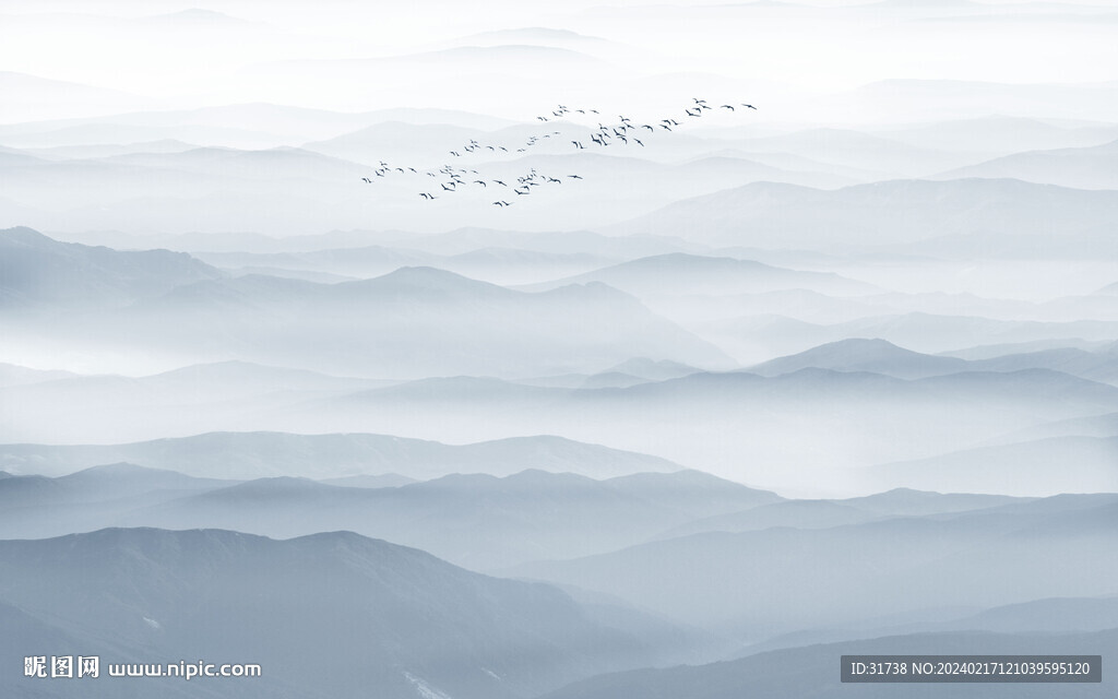 禅意水墨画背景墙