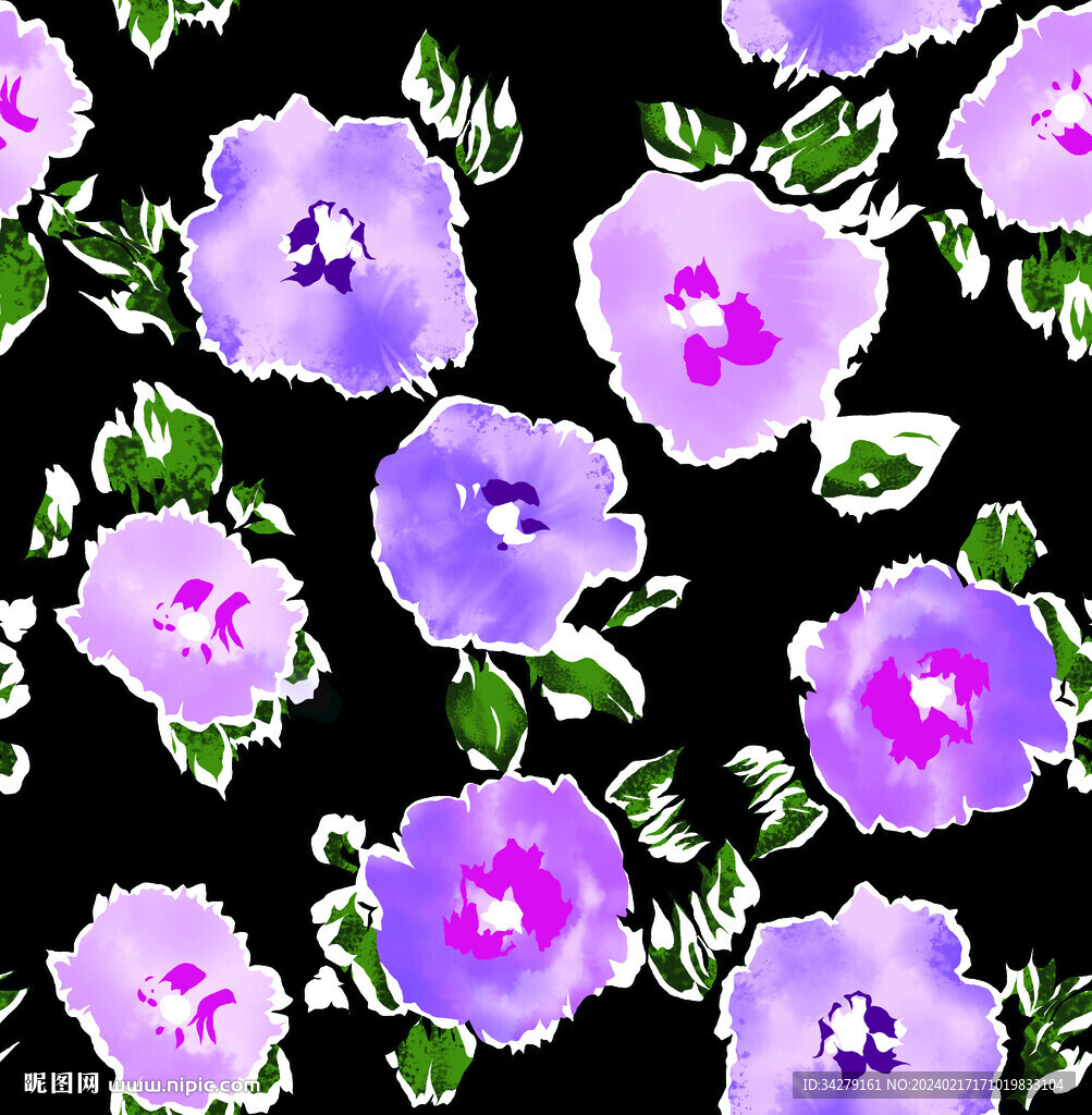 水彩花