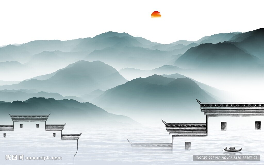 中式 简奢高清山水 TiF分层
