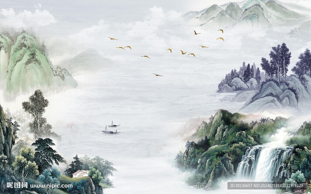 客厅 高档意境山水 TiF分层