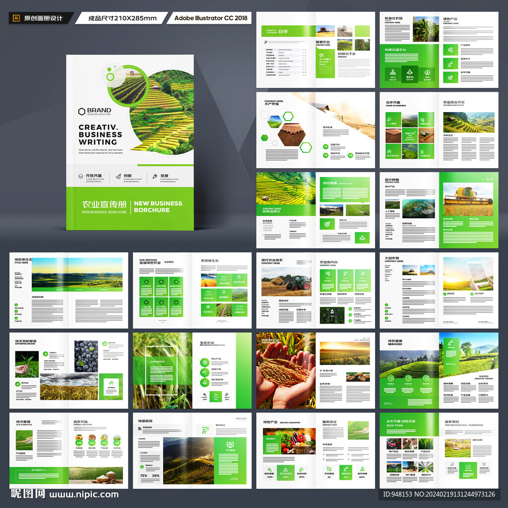 农业画册模板