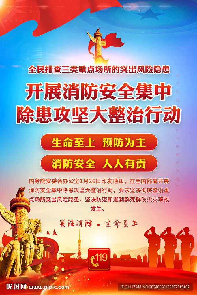 消防安全隐患排查海报