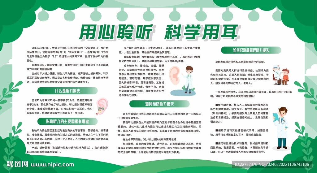 爱耳日宣传栏