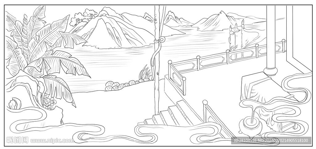 白描园林
