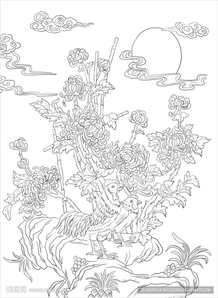 菊花公鸡
