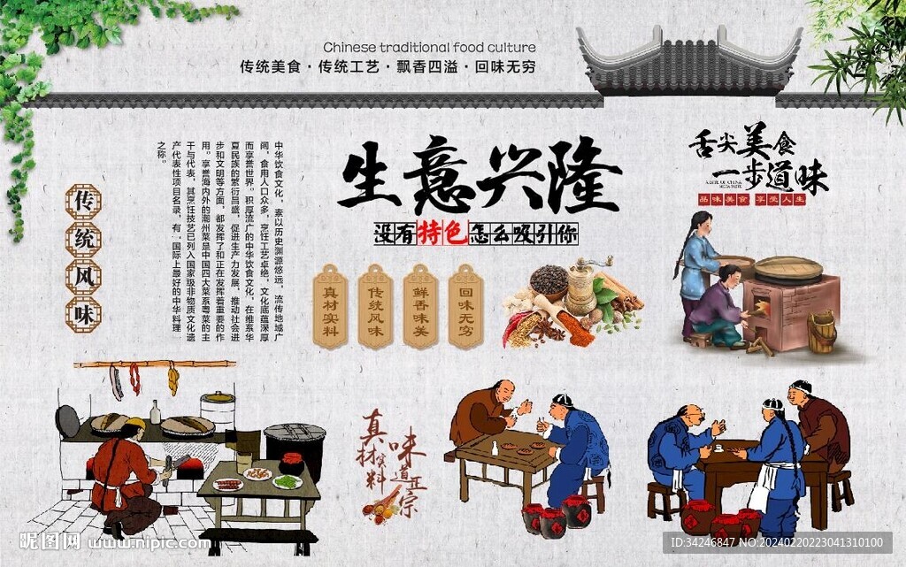饭店生意兴隆背景