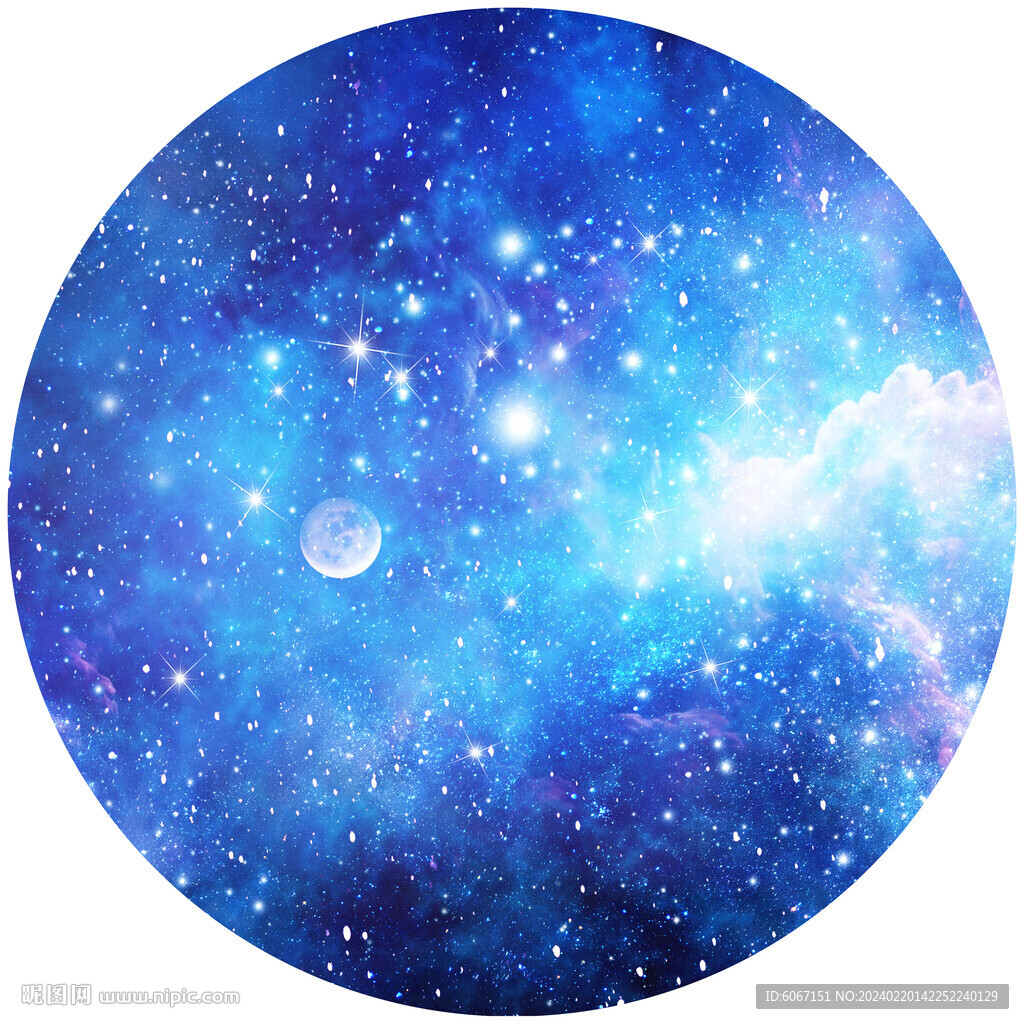 圆形宇宙星空背景图
