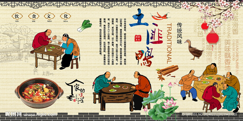土匪鸭背景墙