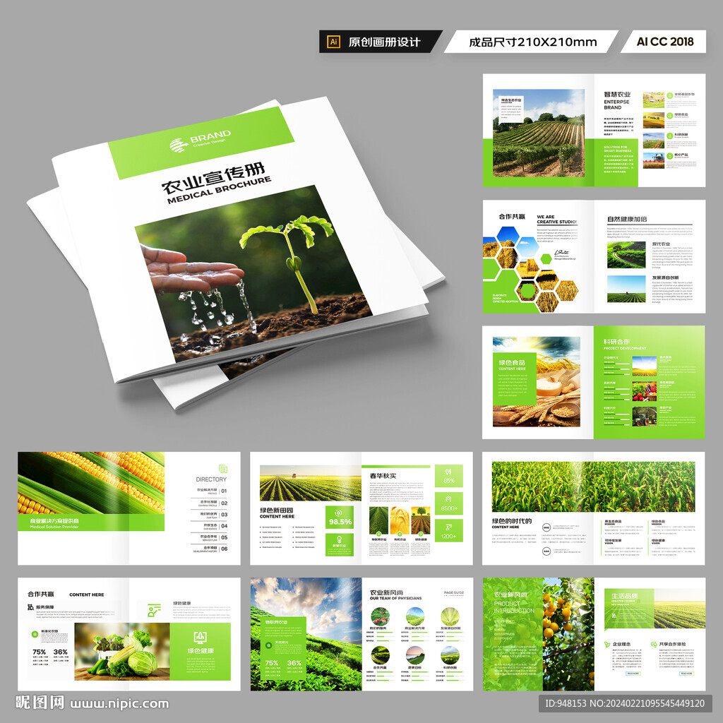 方形农业画册
