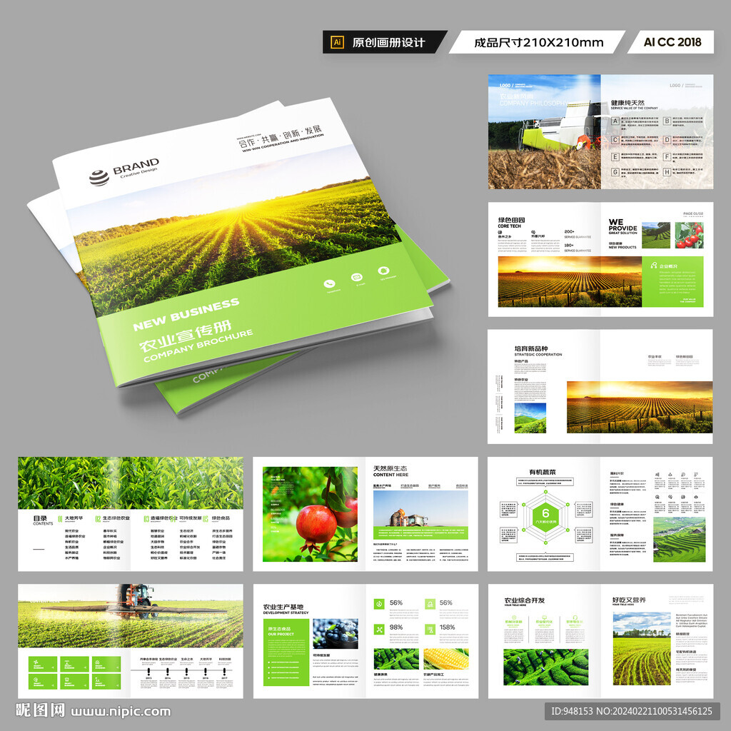 方形农业合作社画册