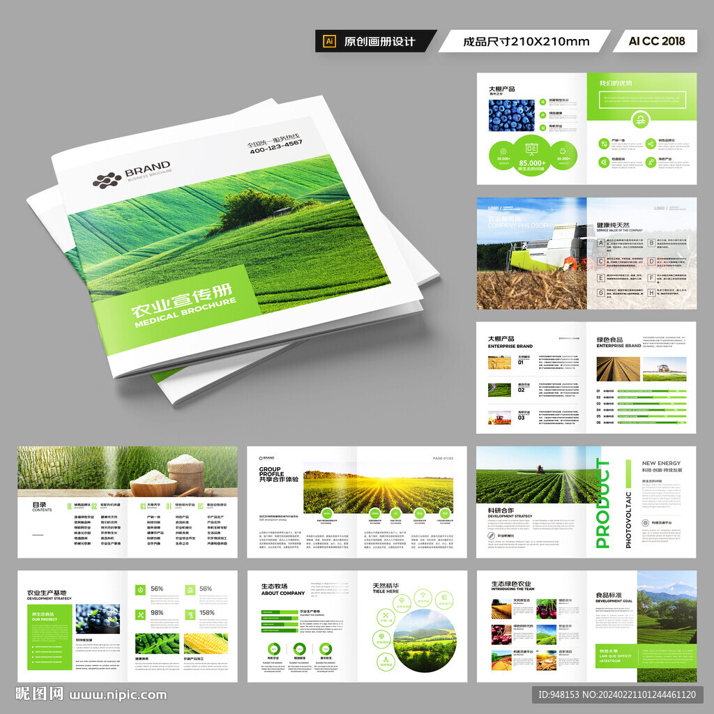 方形农业合作社画册
