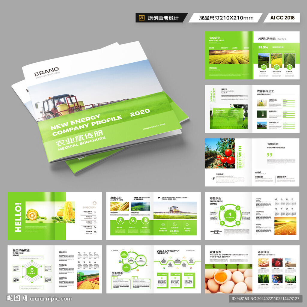 方形农业合作社画册