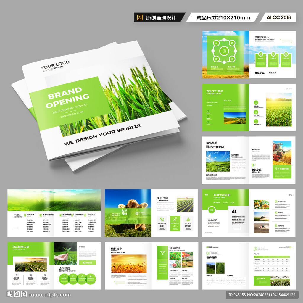 方形农业合作社画册