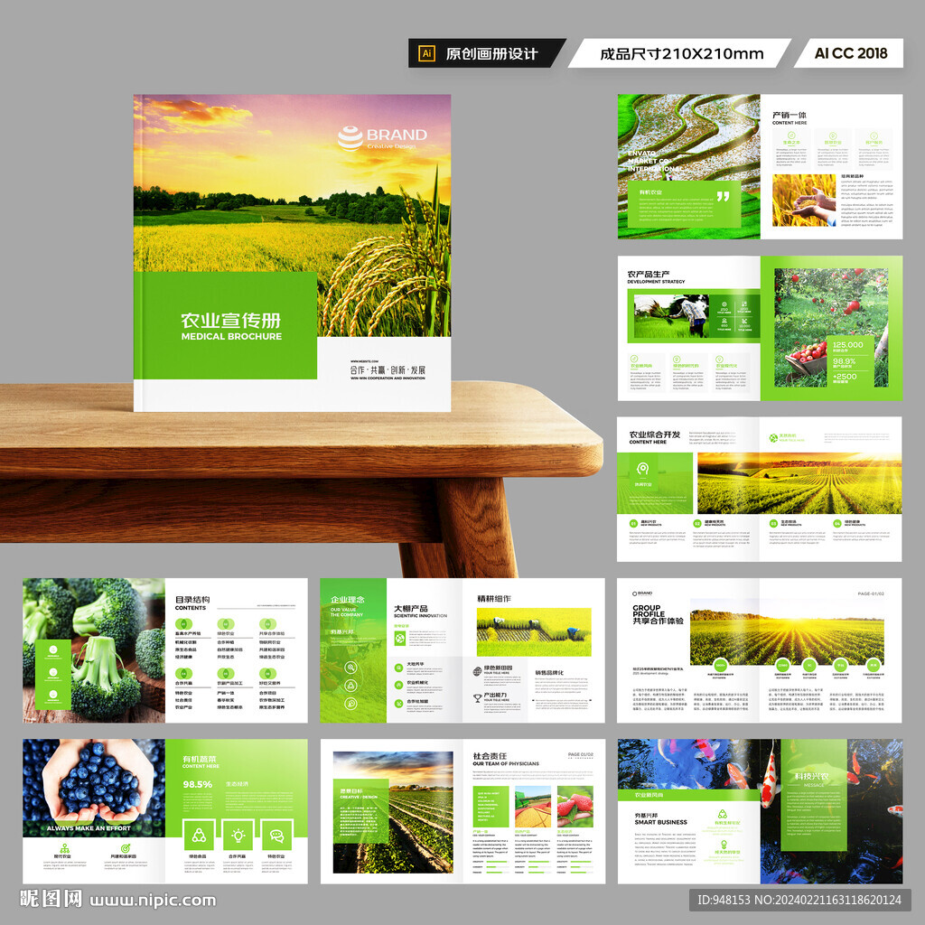 方形农业合作社画册