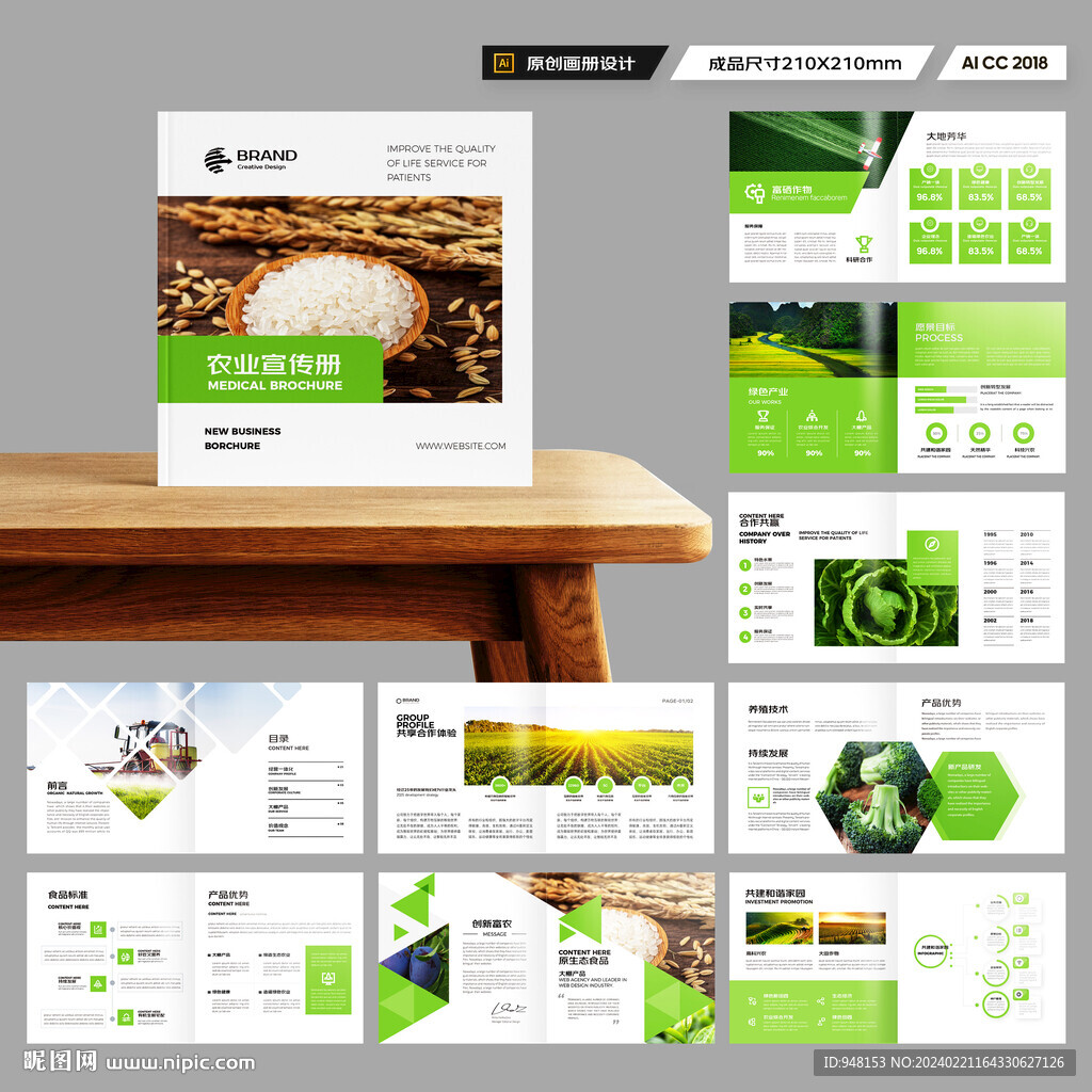 方形农产品宣传册