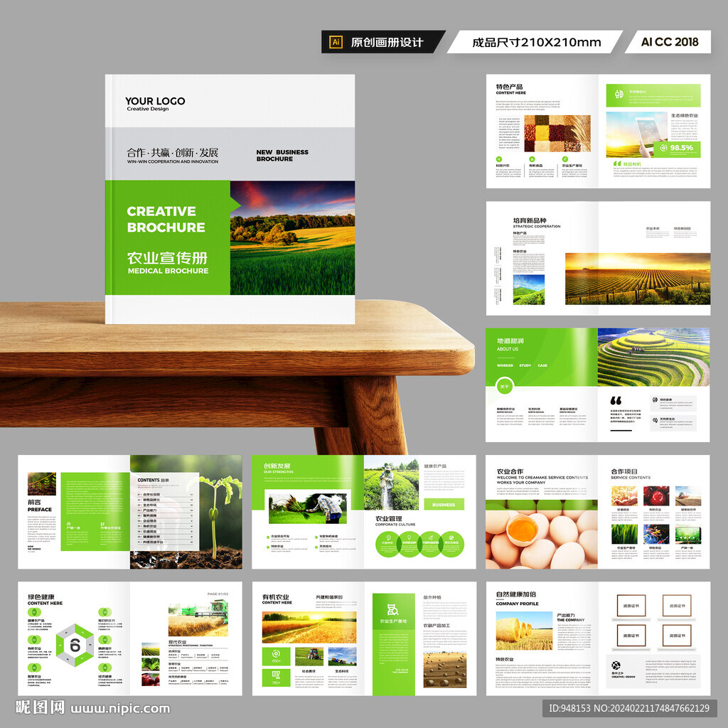 方形农业宣传册