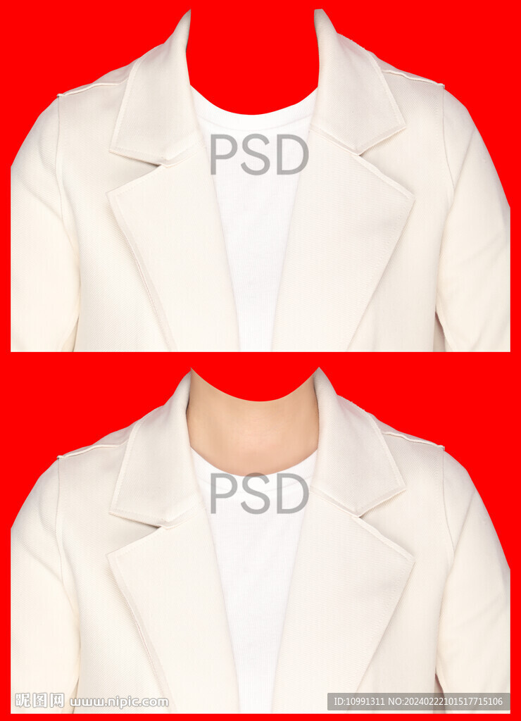 女西装证件照衣服素材psd