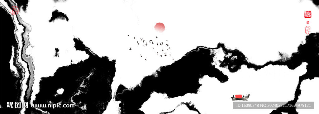 中国风玄关意境装饰画