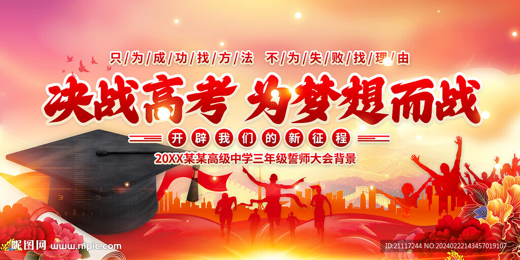 决战高考展板