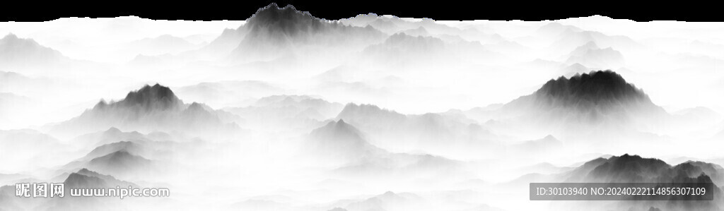 水墨山水画图