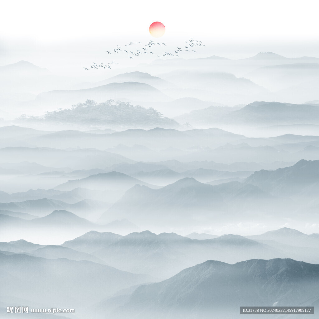 水墨山水画