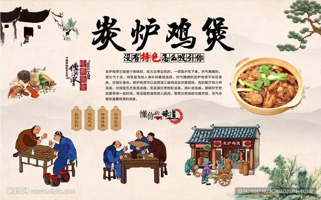 炭炉鸡煲
