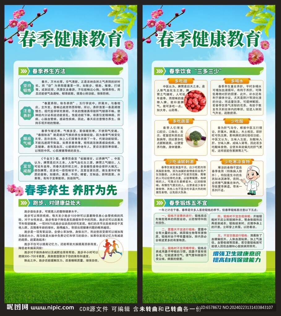 春季健康教育展架