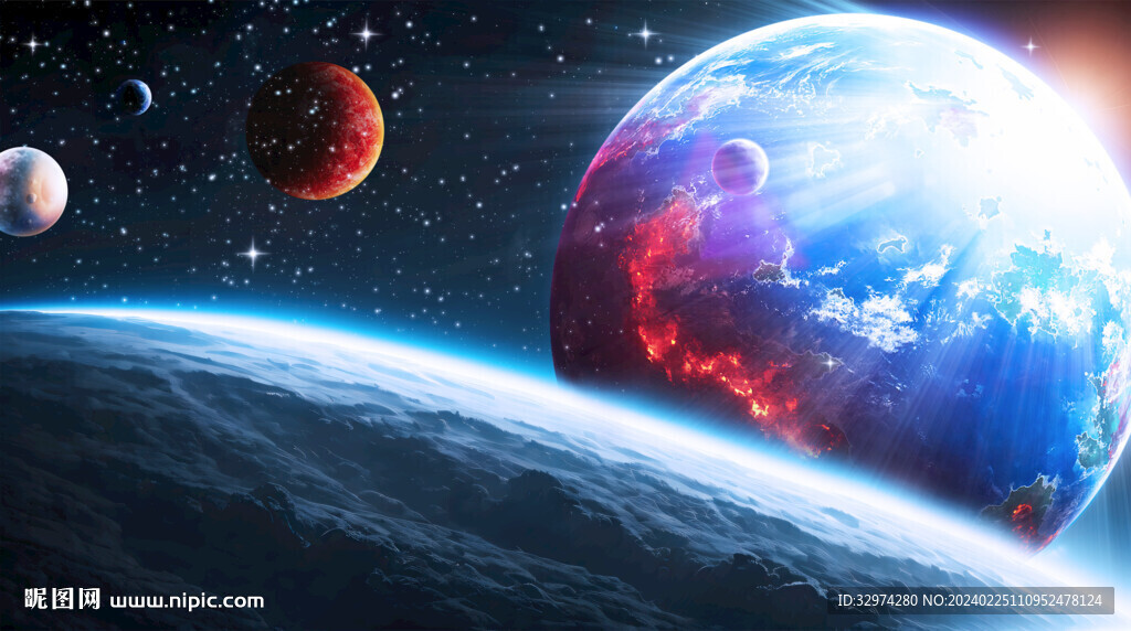太空星球浩瀚星空