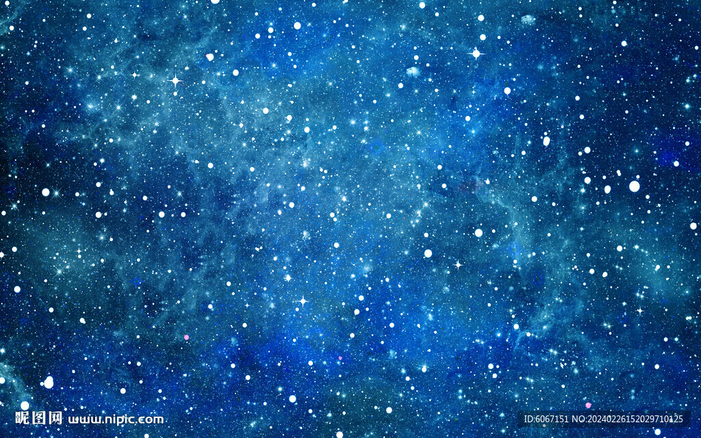 蓝色星空星云背景墙