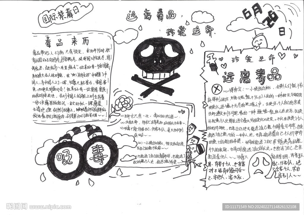 禁毒绘画作品