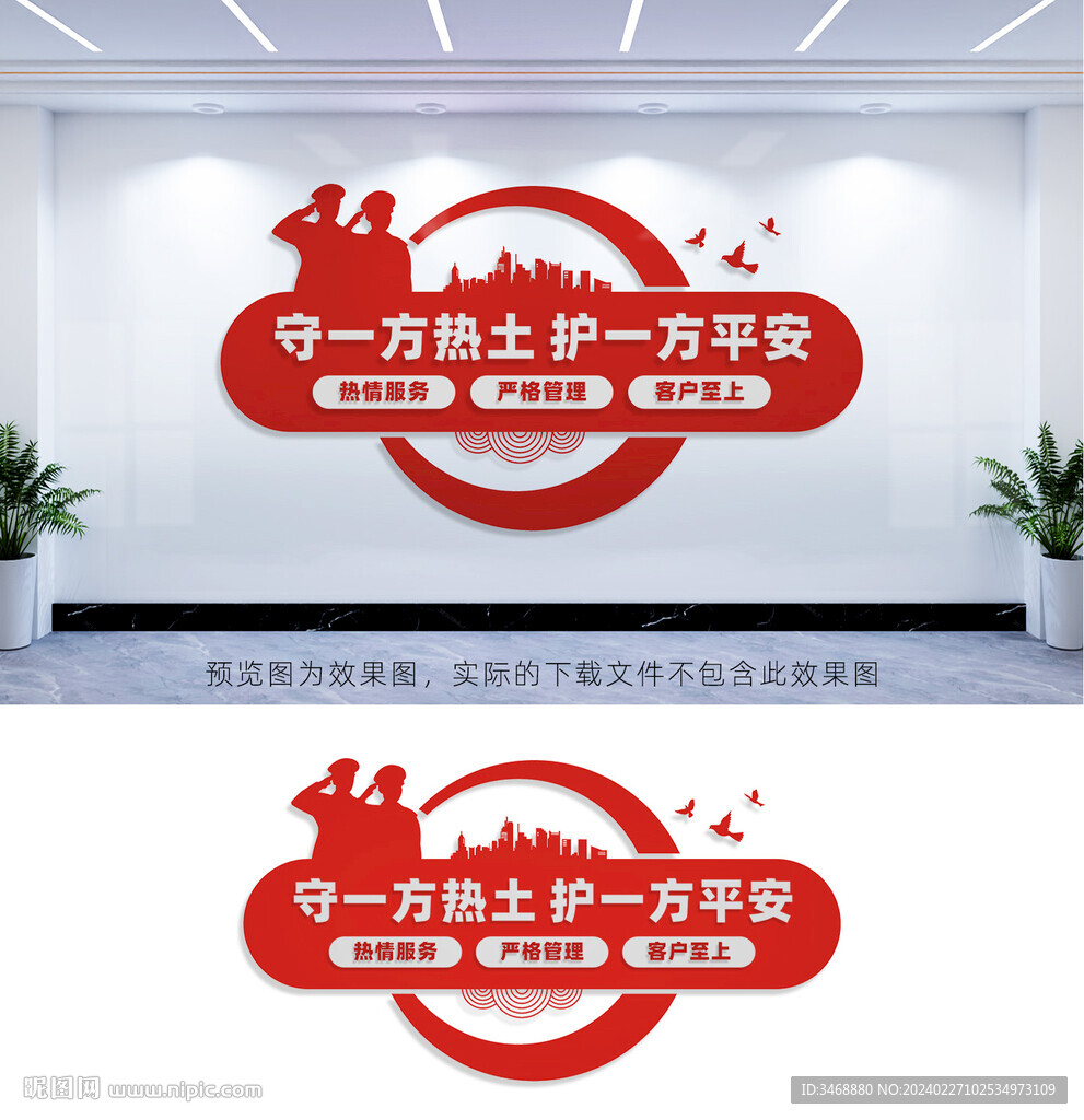 保安公司形象墙
